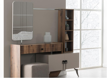 Moderner Schlafzimmer Holz Schminktisch Mit Spiegel Designer Luxus Möbel